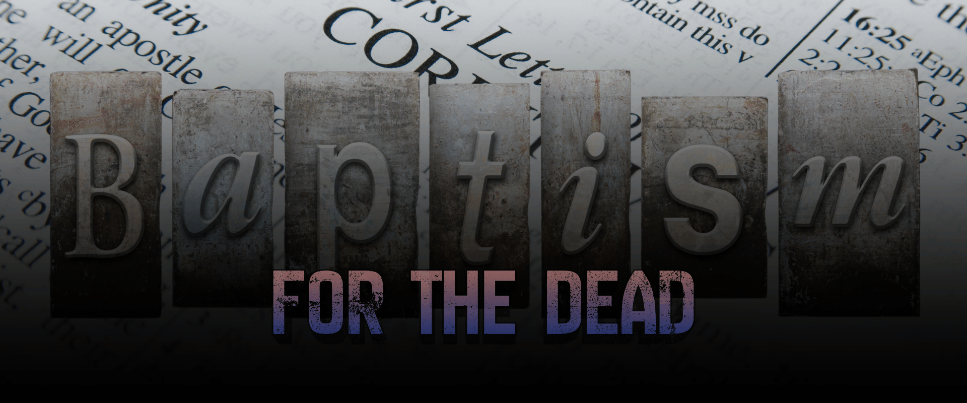 baptism for the dead verse baptism for the dead verse