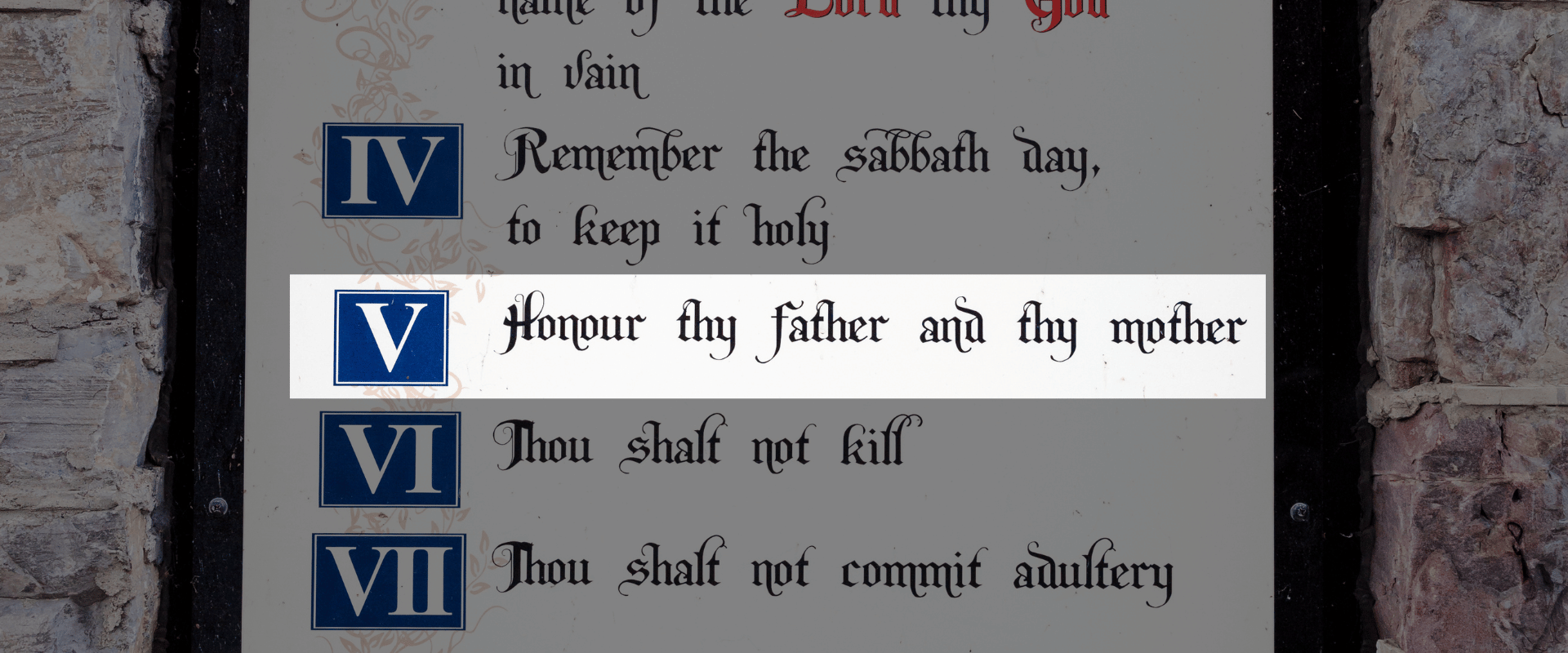 Honor your father and mother verse