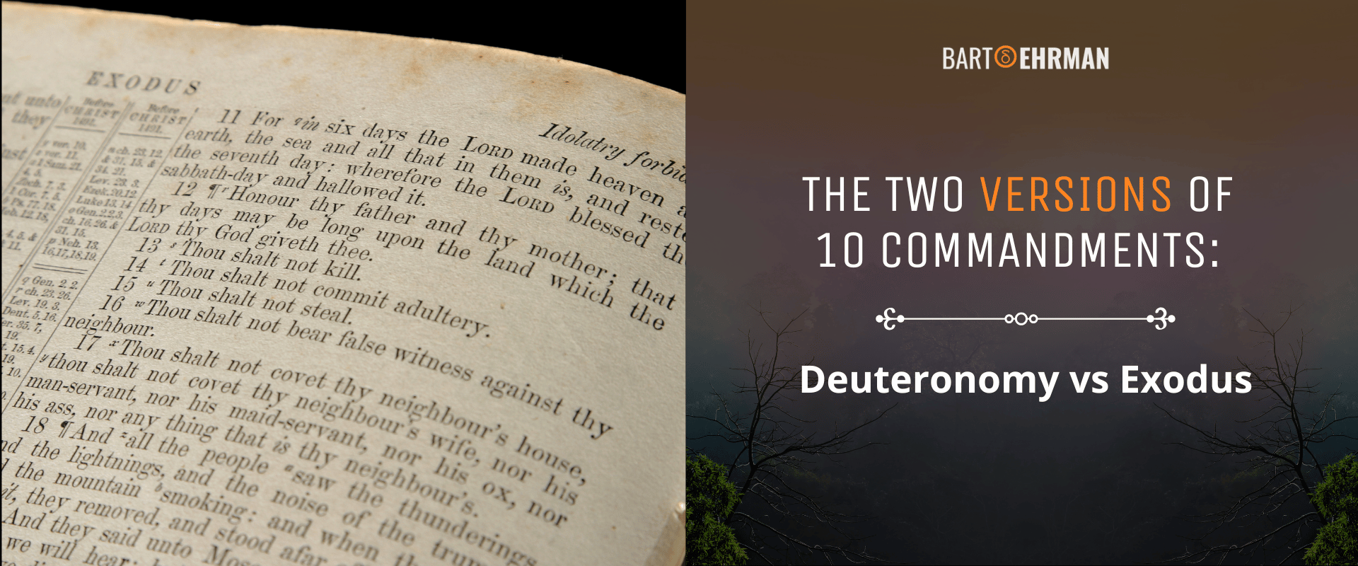 Two versions of 10 commandments